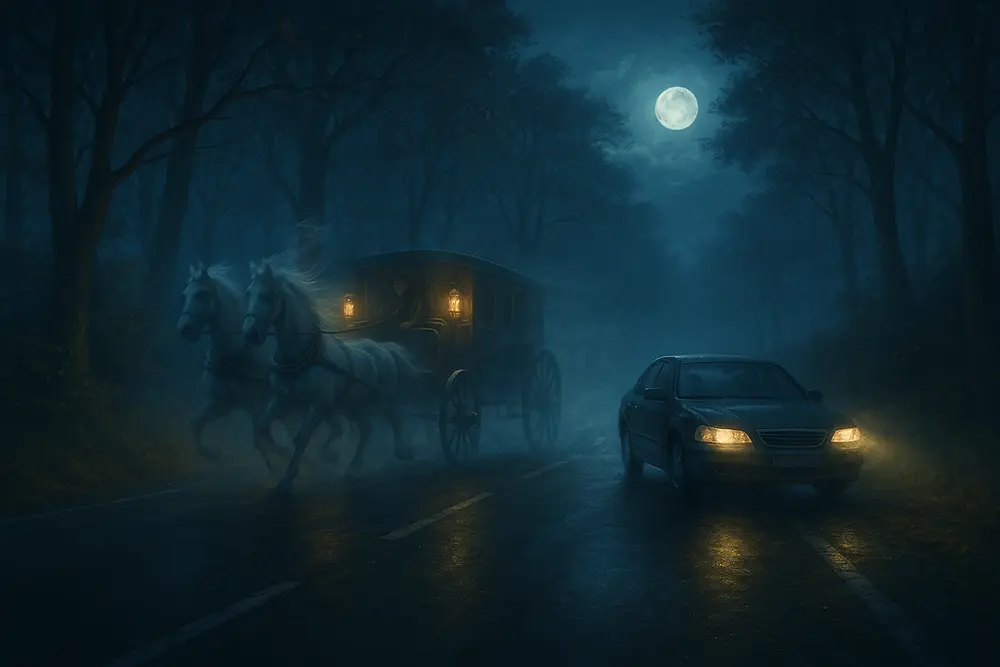 The ghostly horse carriage haunting the A38 route